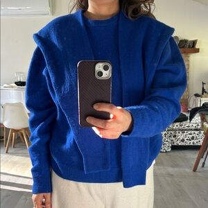 100%  wool Zara Royal Blue Women's Sweater